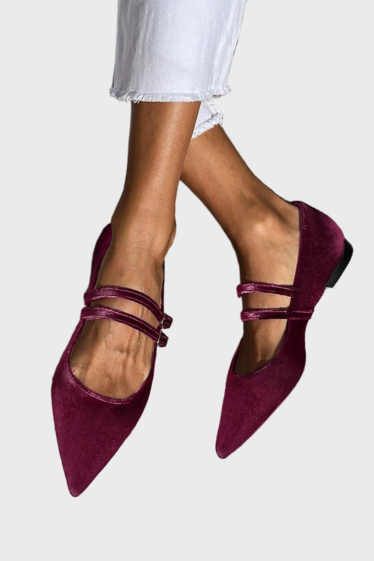 Zebra Chic Cross-Strap Flats