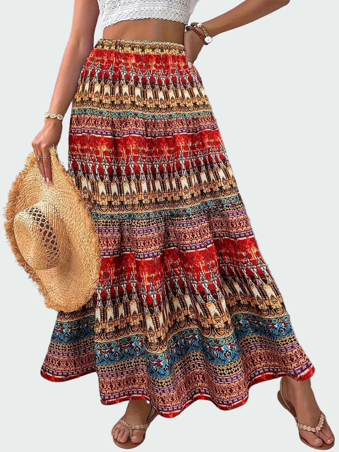 Boho Sunset Maxi Skirt