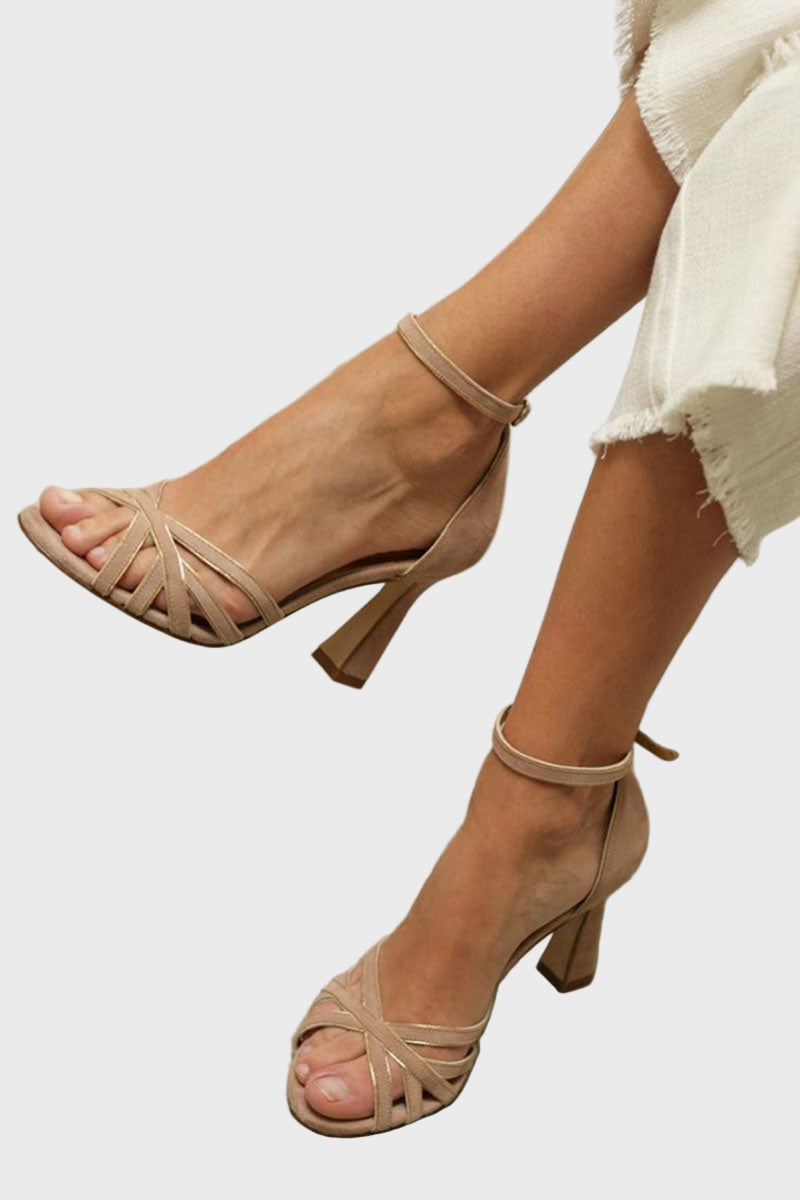 Serenity Nude Strappy Heels
