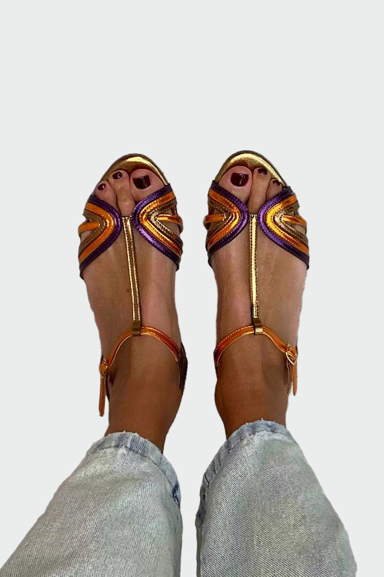sunset shimmer strappy heels