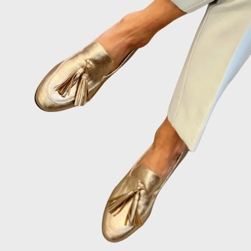 Metallic Tassel Loafers