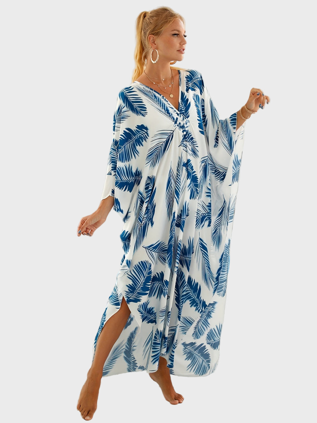 Blue Leaf Kaftan