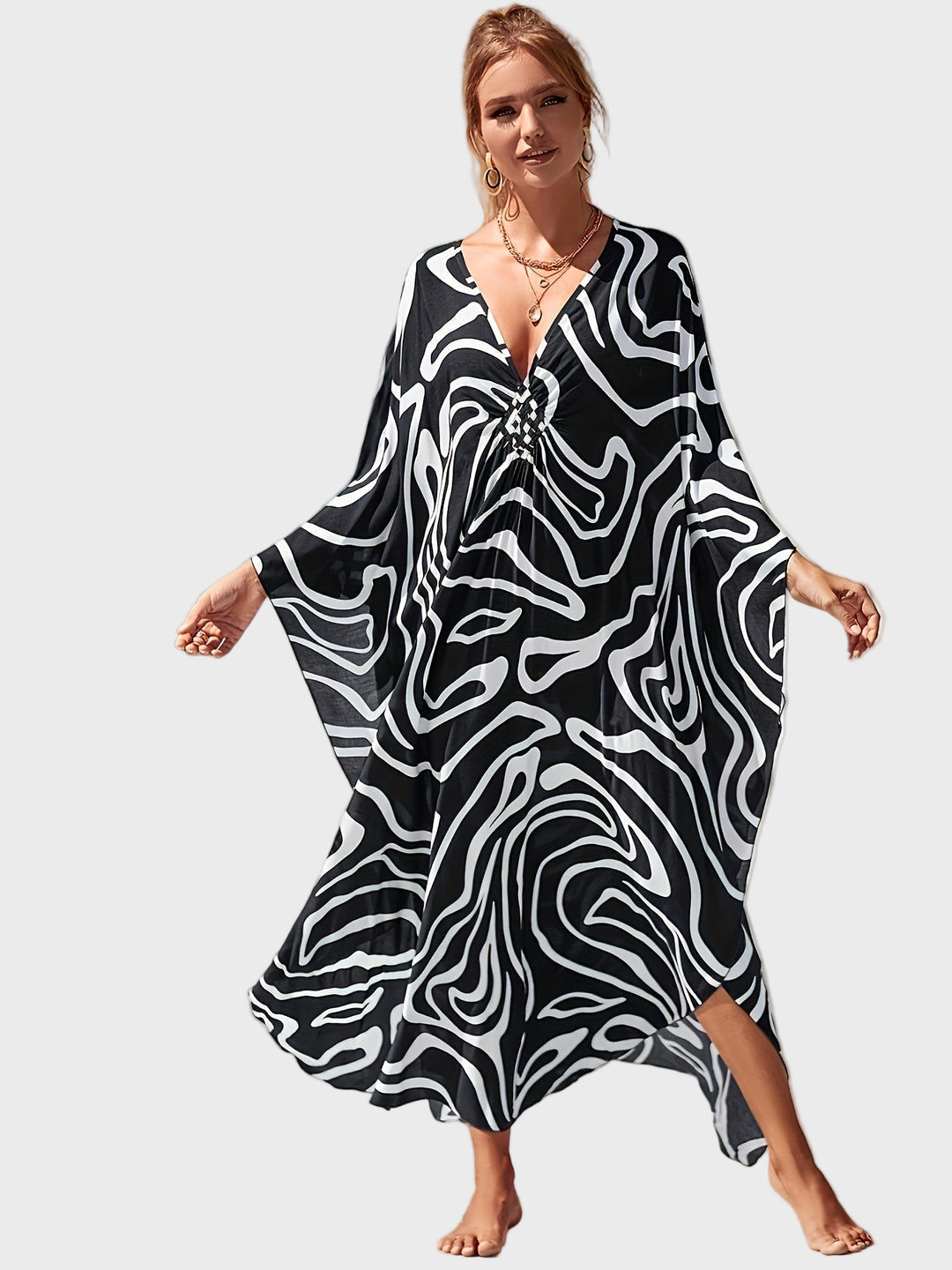 Abstract Black Kaftan