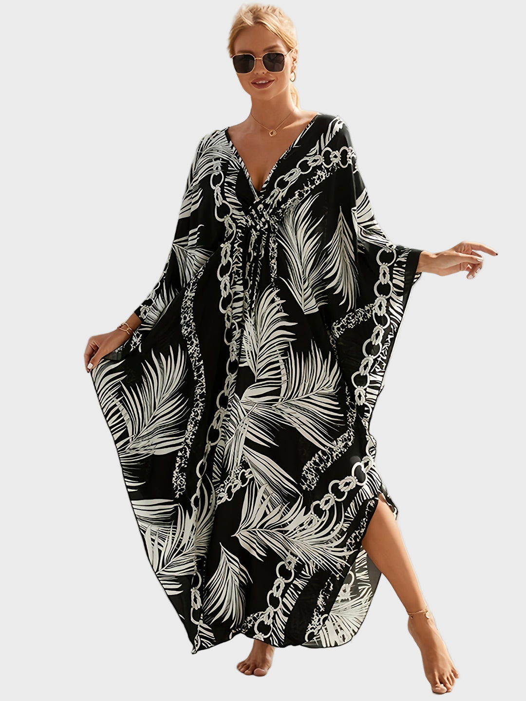 Black Leaf Kaftan
