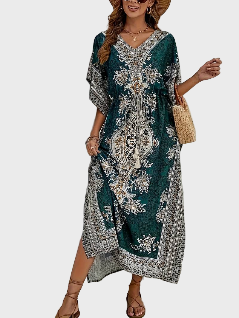 Ethnic Print Maxi Dress