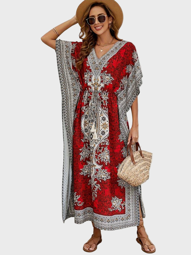 Boho Red Kaftan