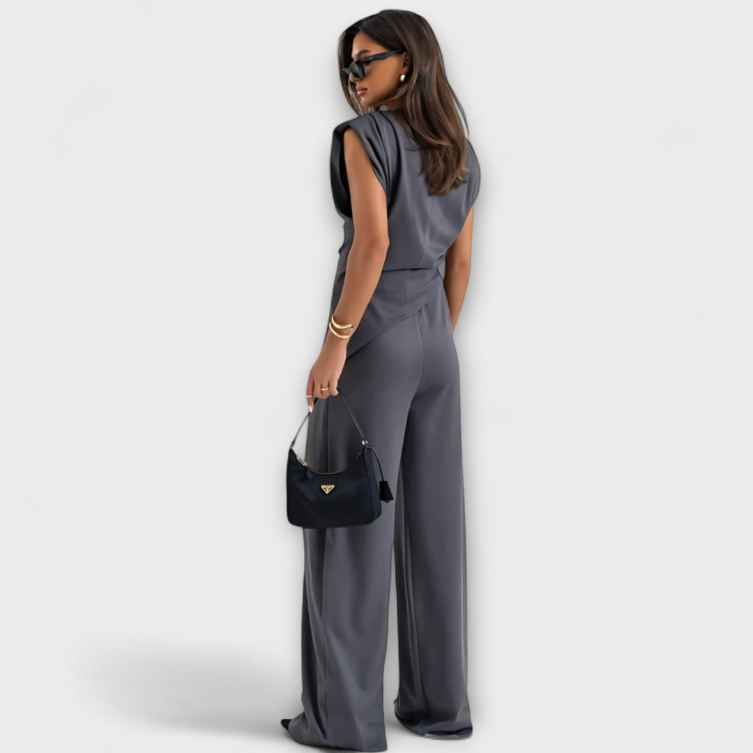 Asymmetrical Set with Dramatic Shoulders