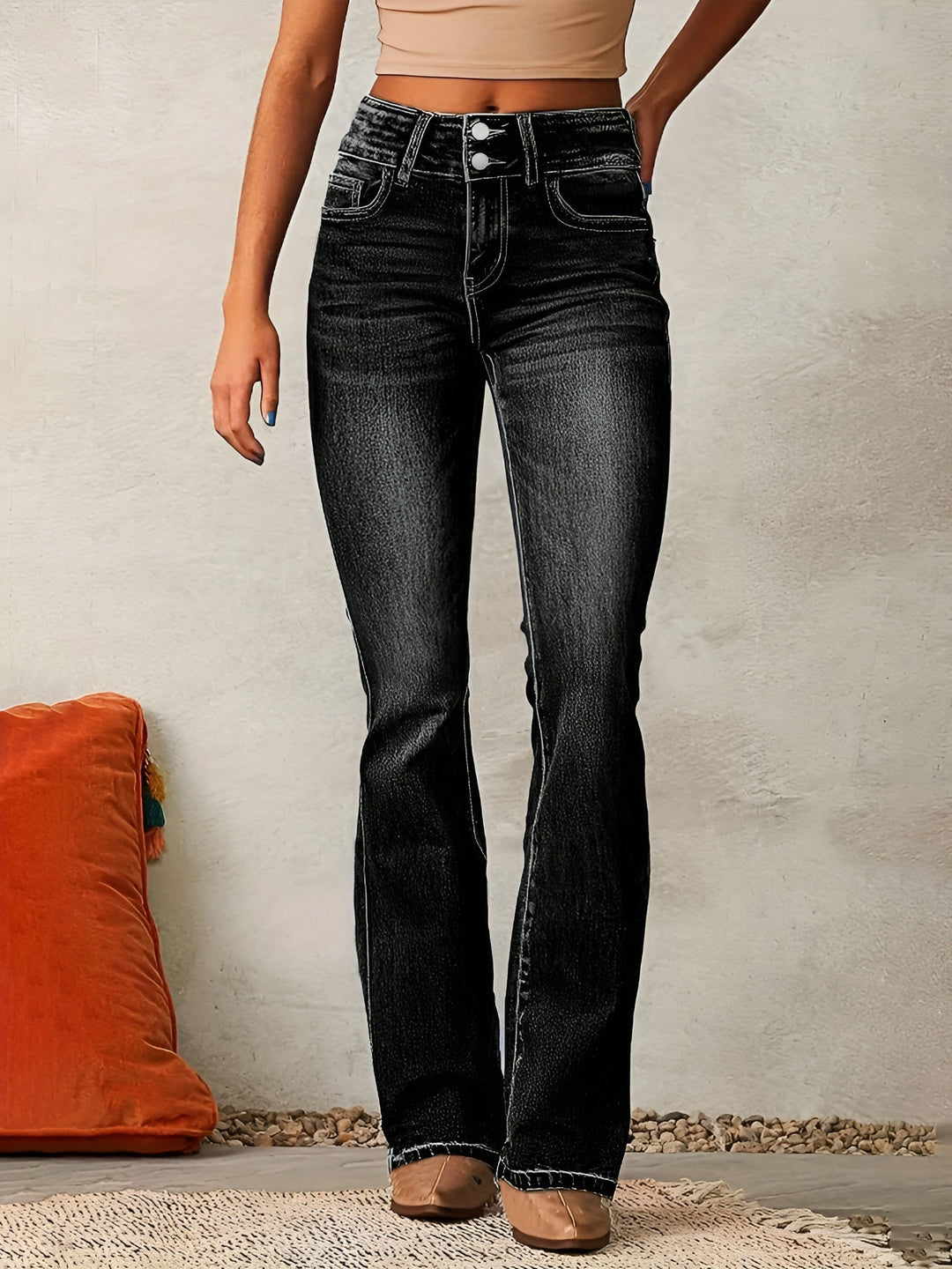 High Rise Flare Denim Jeans