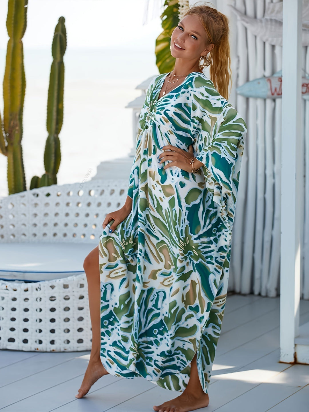 Ocean Mirage Maxi Kaftan