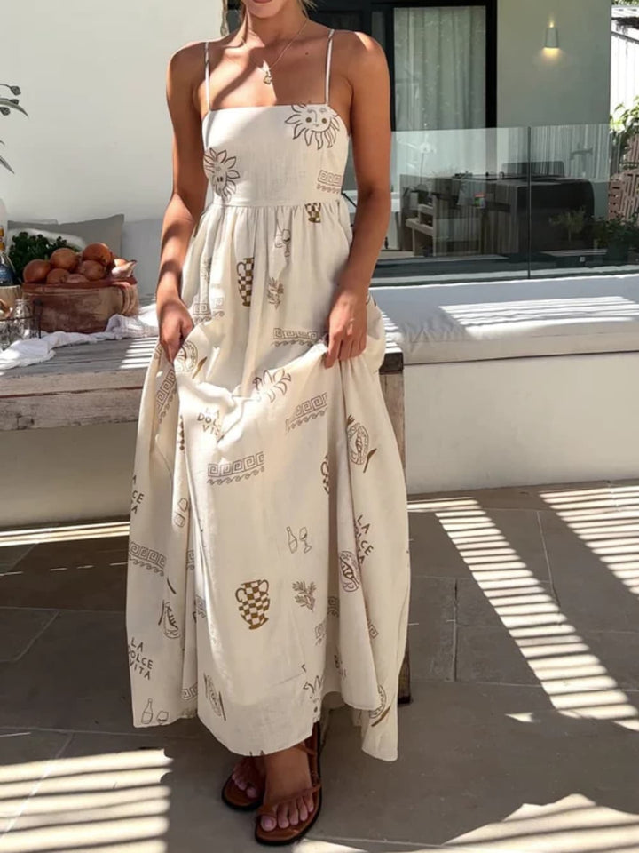Chill Vibes Open Back Spaghetti Strap Maxi Dress