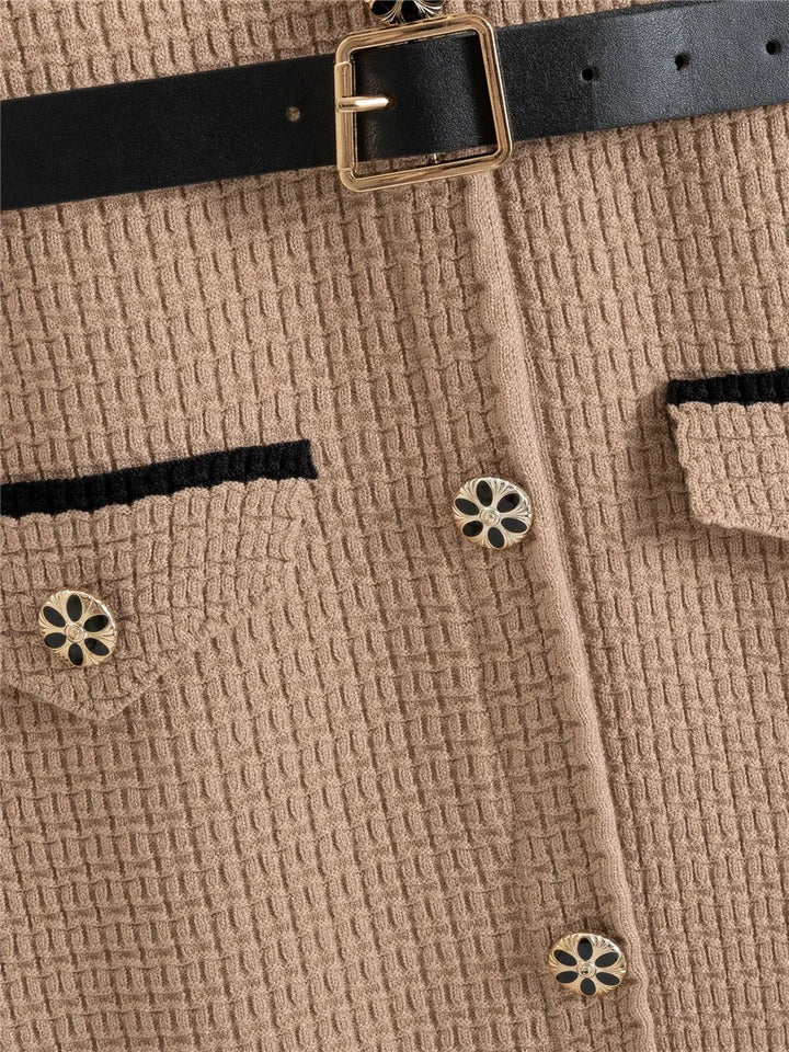 Classic Harmony Contrast-Trim Dress