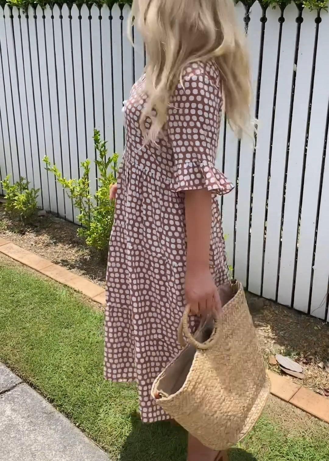 Breezy Polka Dot Midi Dress