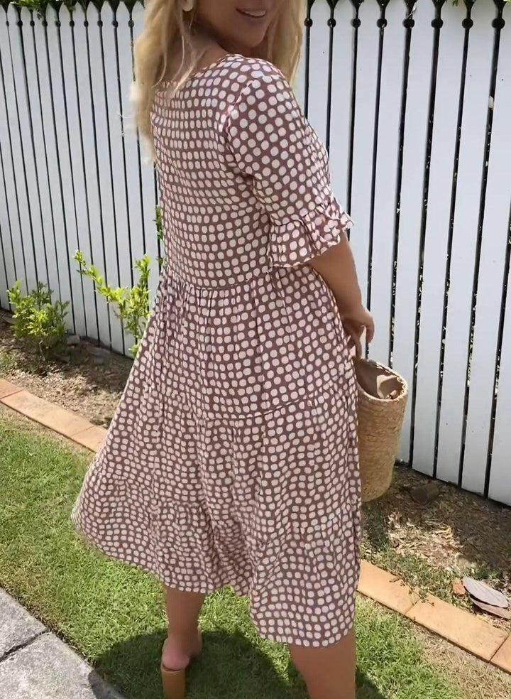 Breezy Polka Dot Midi Dress
