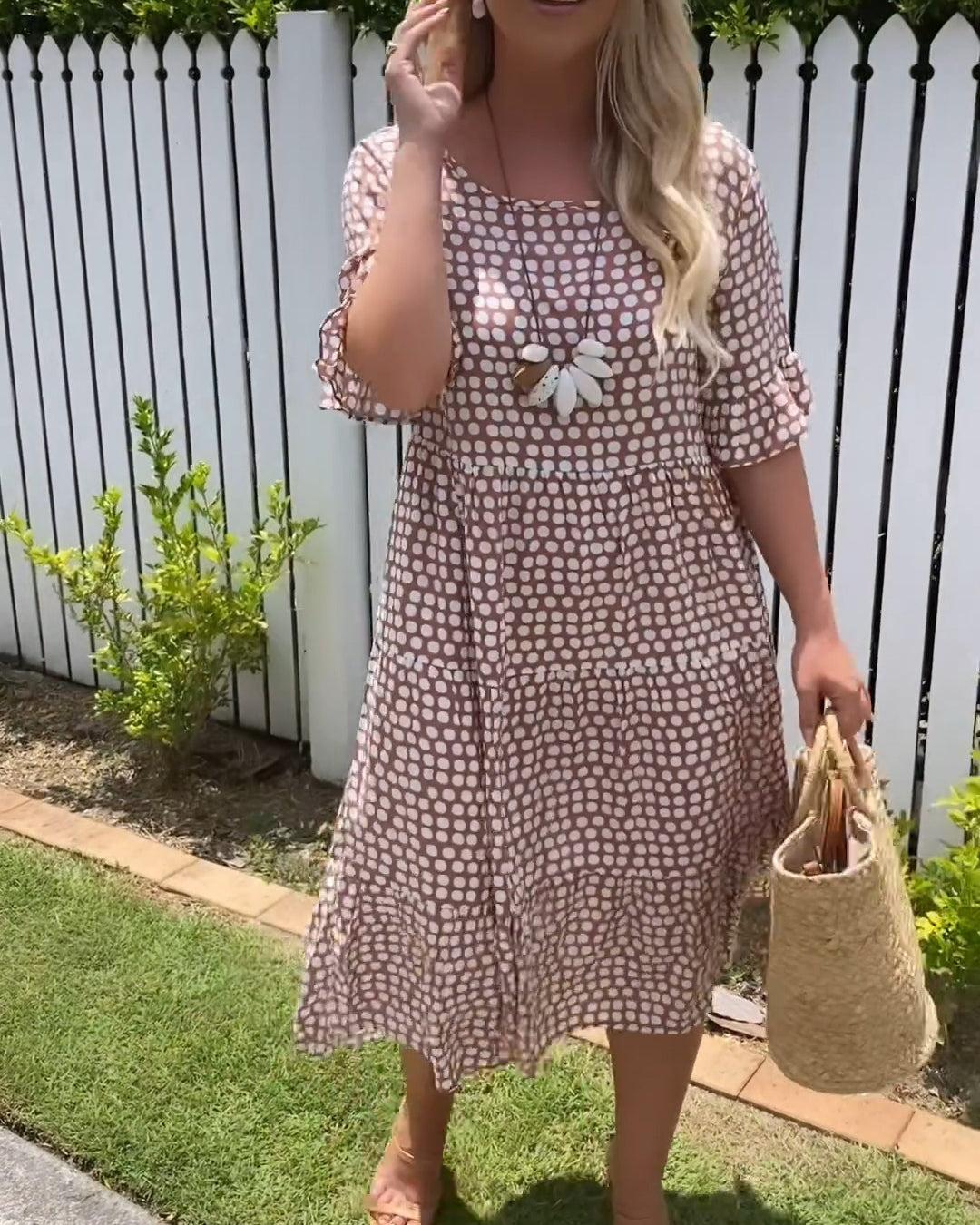 Breezy Polka Dot Midi Dress