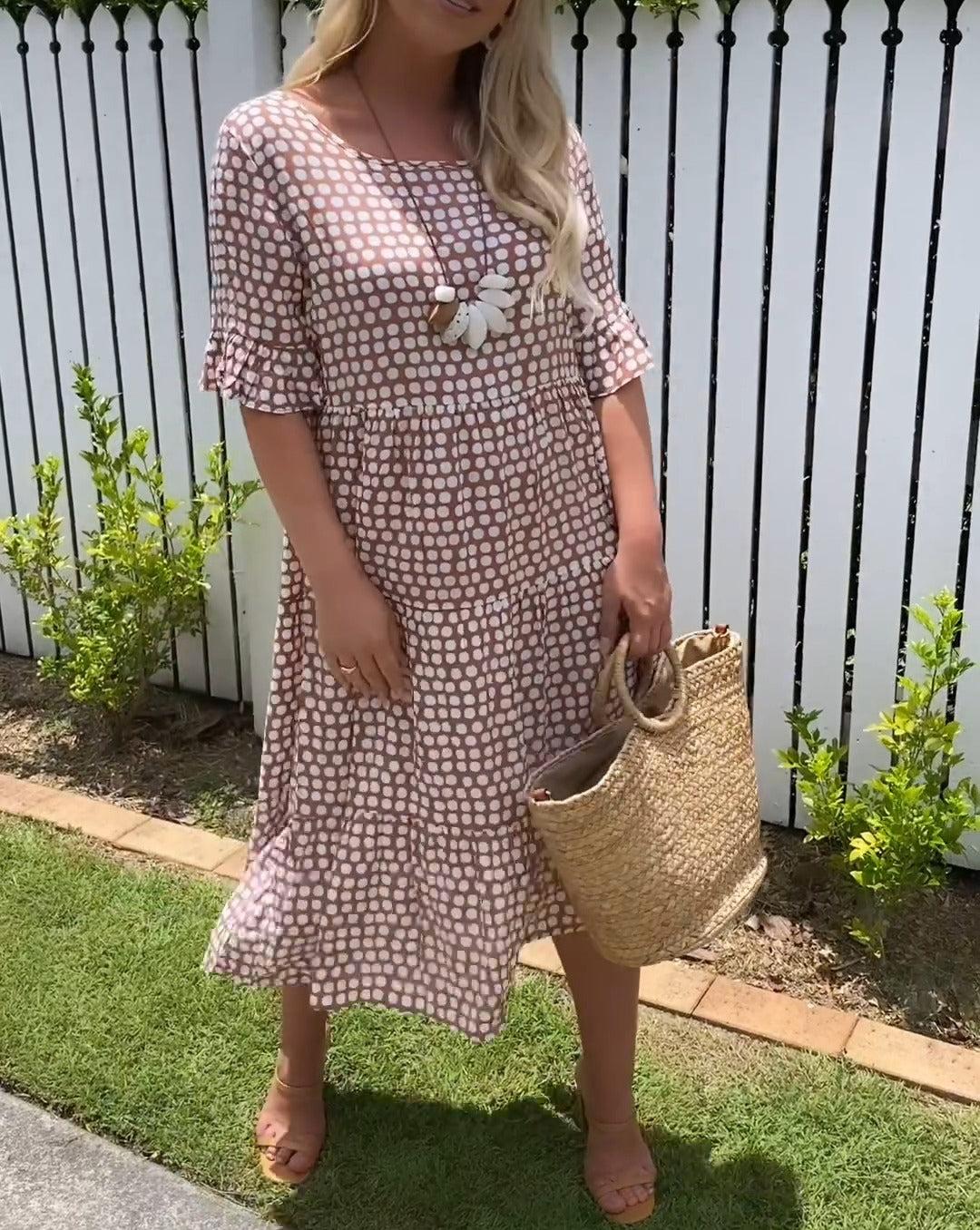 Breezy Polka Dot Midi Dress