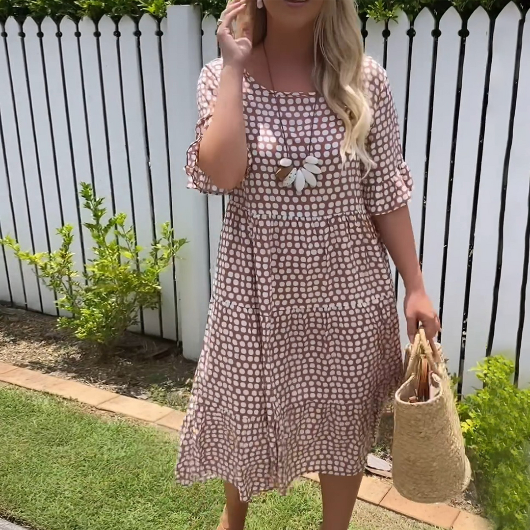 Breezy Polka Dot Midi Dress
