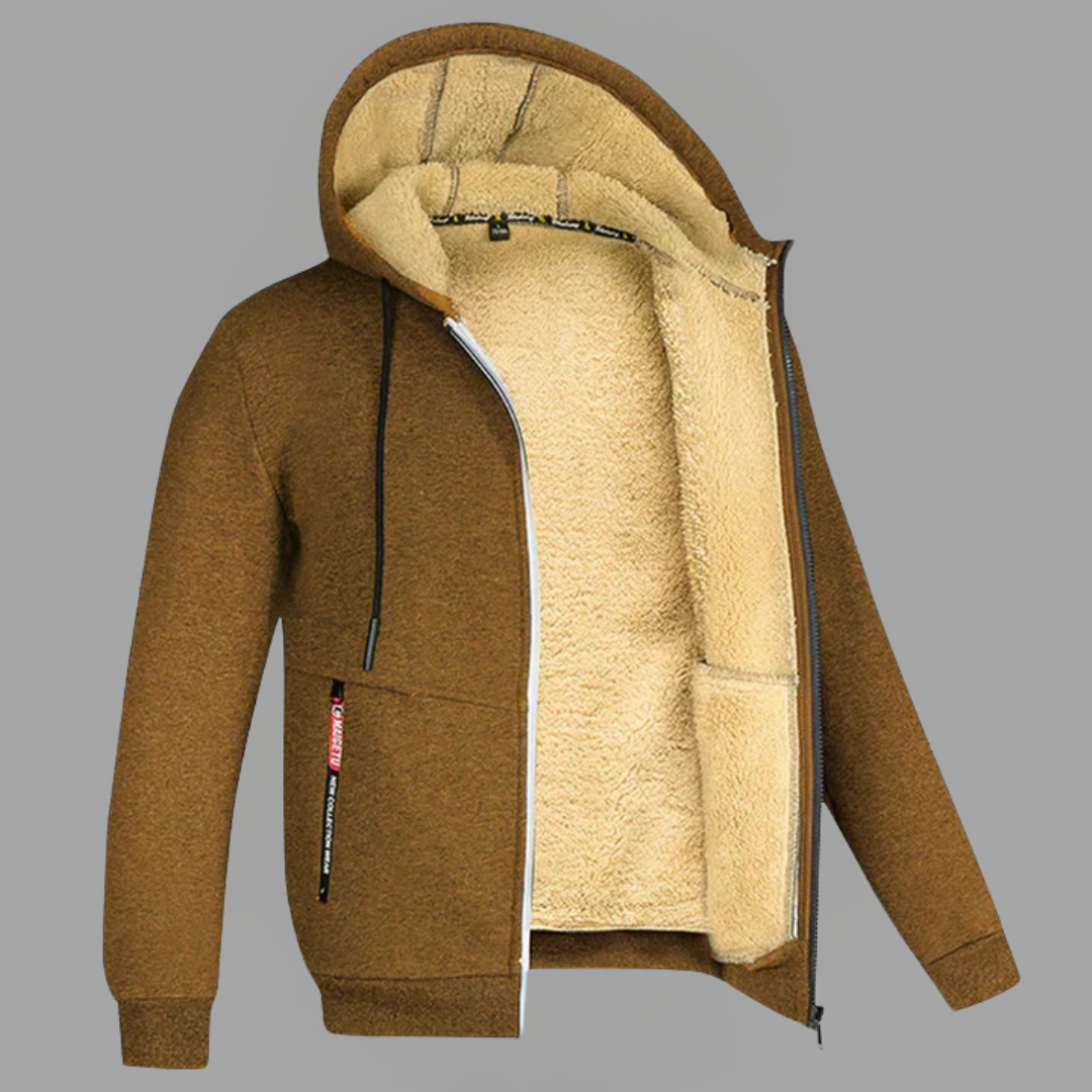 Arctic Navy Sherpa-Lined Hoodie