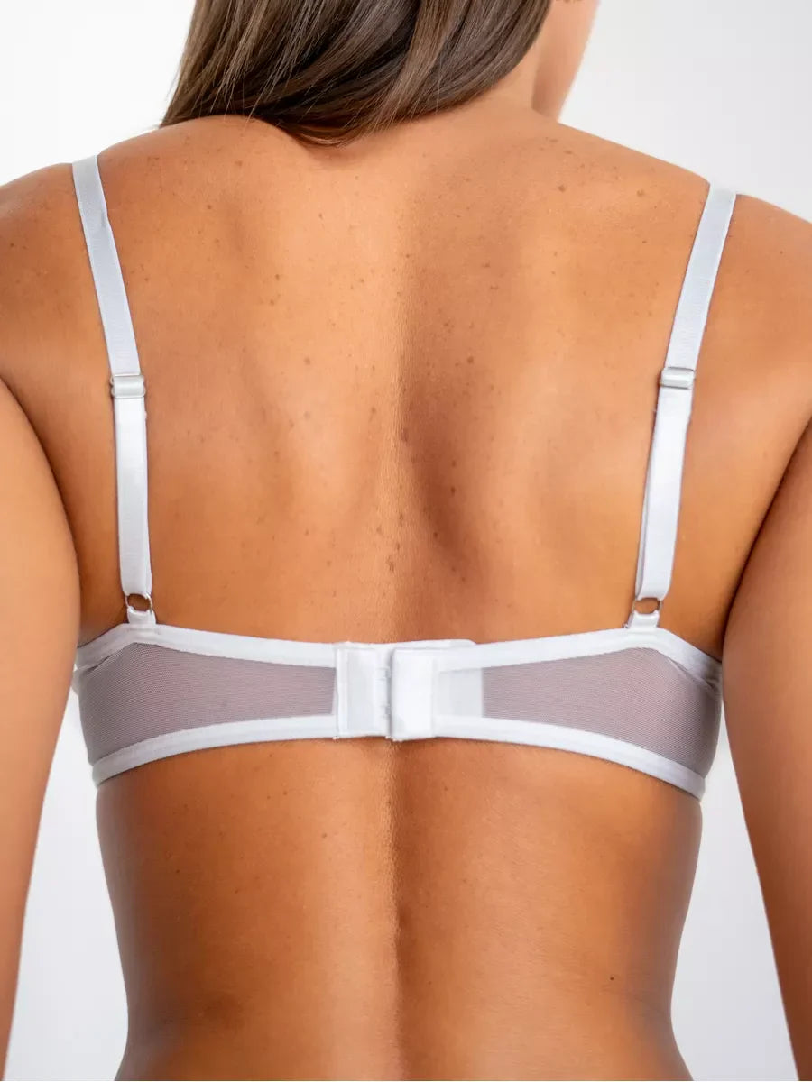 Pure Allure White Sheer Floral Lingerie Set