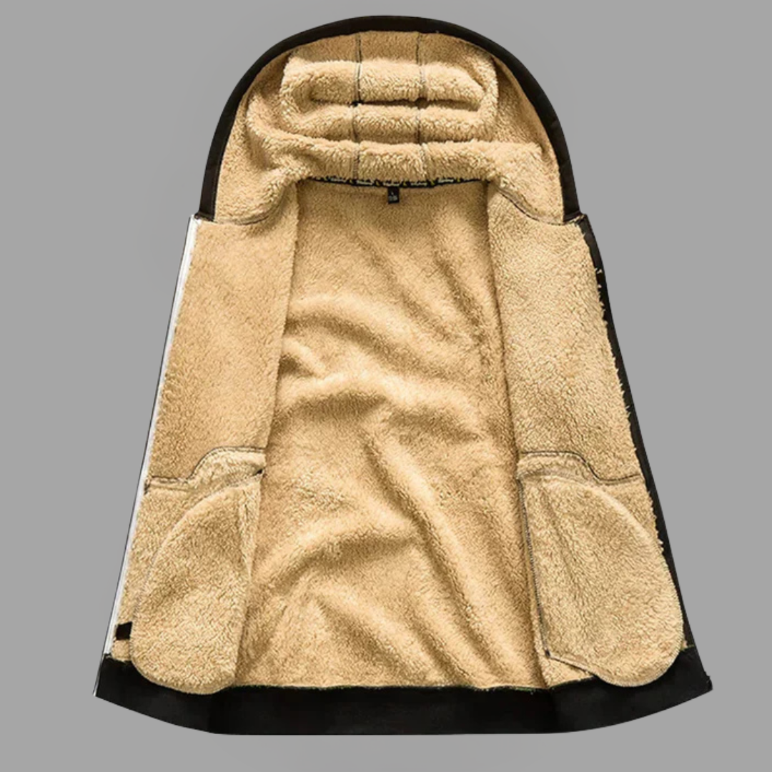 Arctic Navy Sherpa-Lined Hoodie