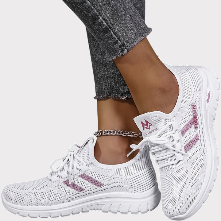 Lightweight Mesh Walking Sneakers – Plum