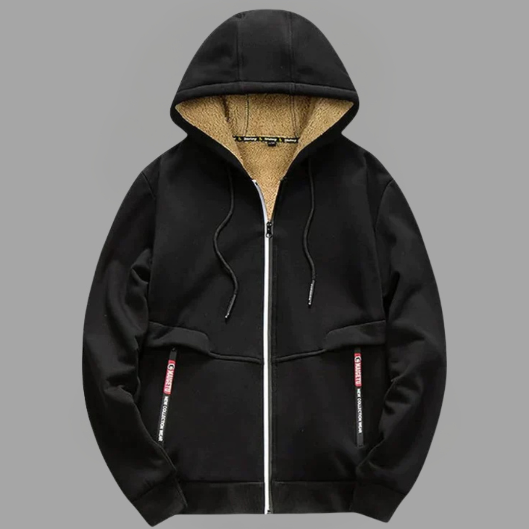 Arctic Navy Sherpa-Lined Hoodie