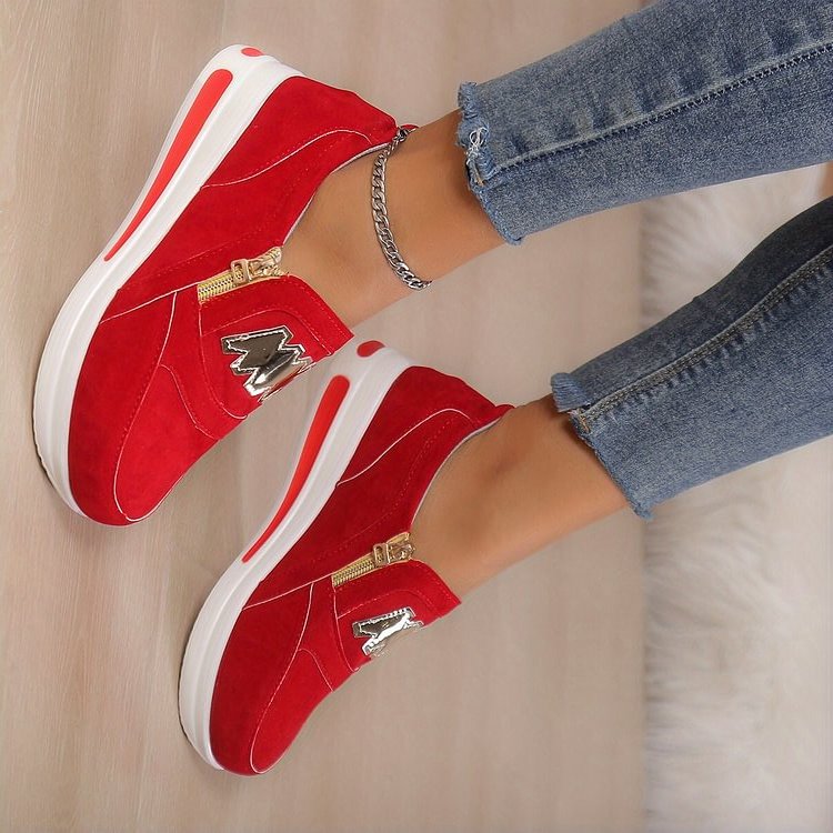 Crimson Edge Slip-On Sneakers  html Copy Edit