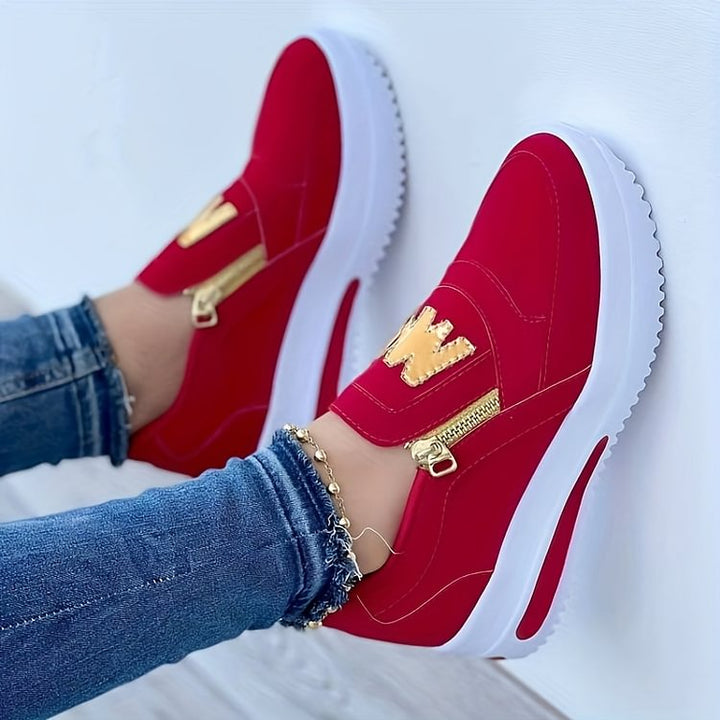 Crimson Edge Slip-On Sneakers  html Copy Edit
