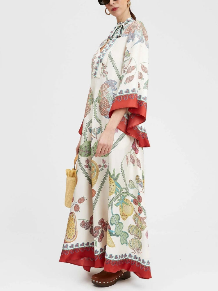 Serenya Botanical Maxi Dress