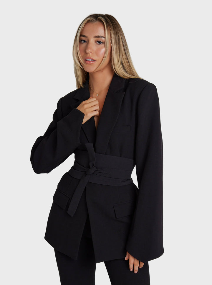 Belted Tailored Blazer