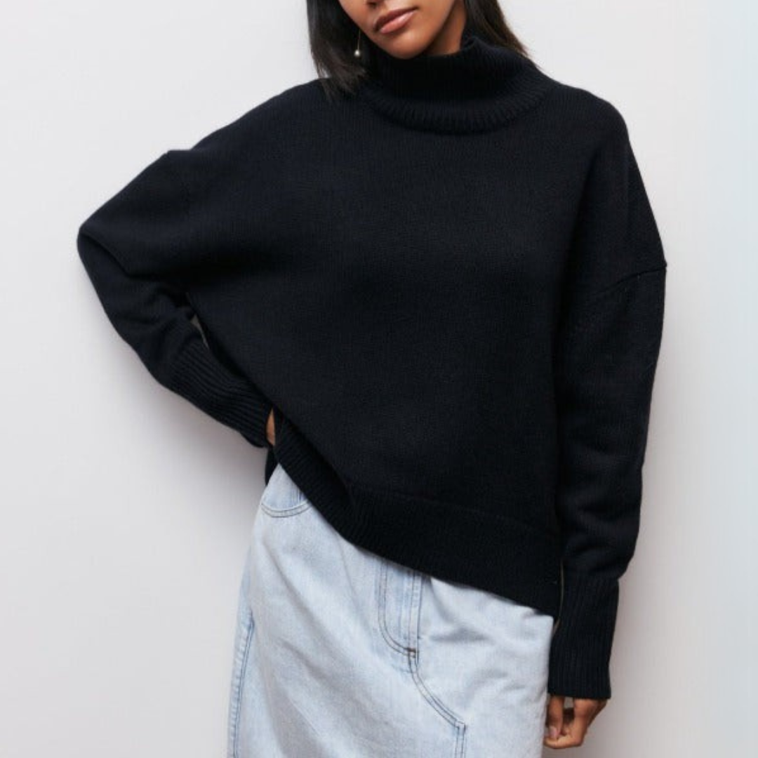 Arctic Sky Oversized Turtleneck Sweater