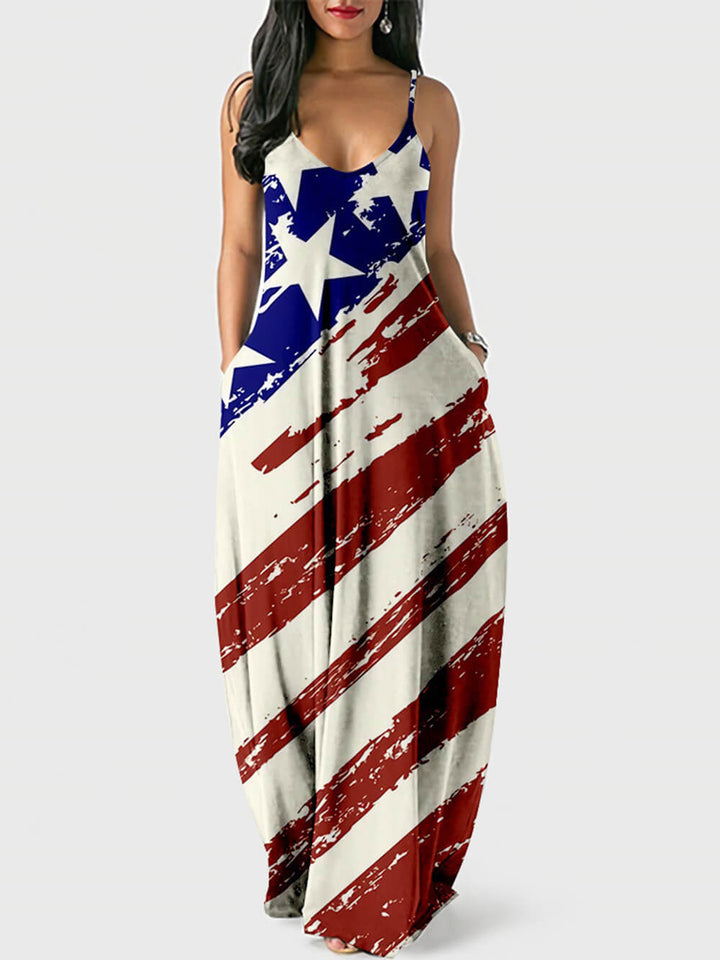 Cami Print Day Dress Independence Day
