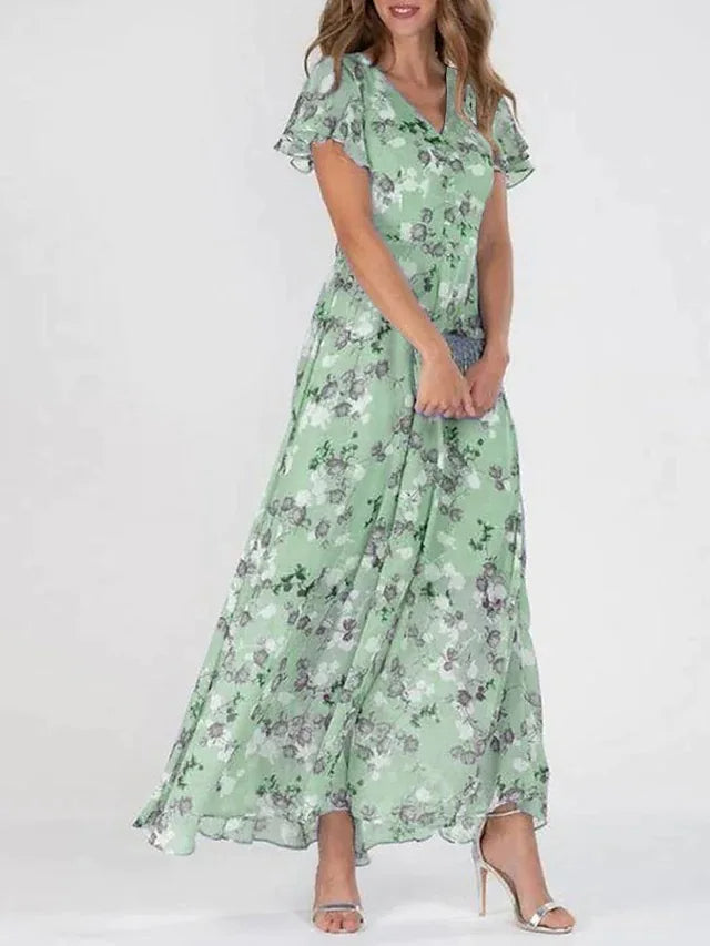 Romantic Breeze Floral Gown