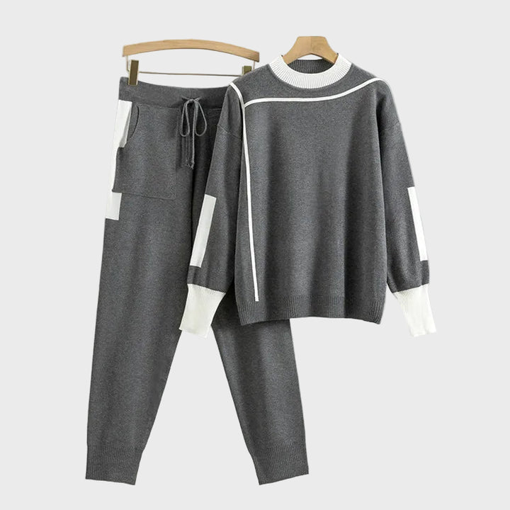 Charcoal Grey Knit Loungewear Set