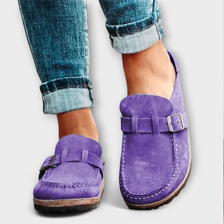 Women's Orthopedic Moccasins with Decorative Closure