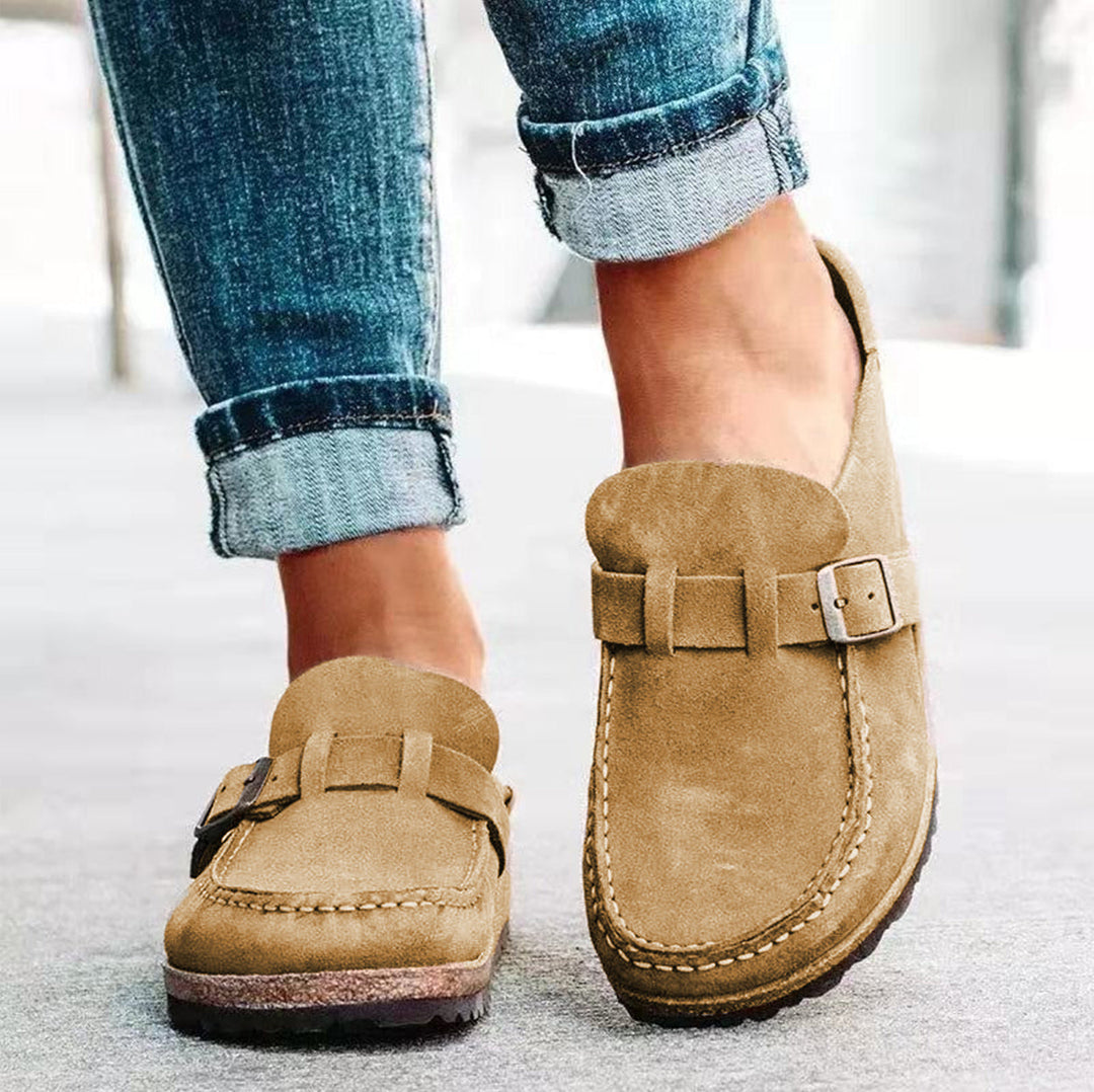 Women's Orthopedic Moccasins with Decorative Closure