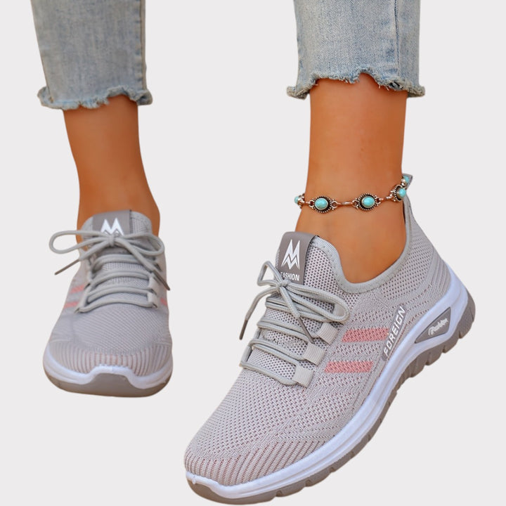 Lightweight Mesh Walking Sneakers – Plum
