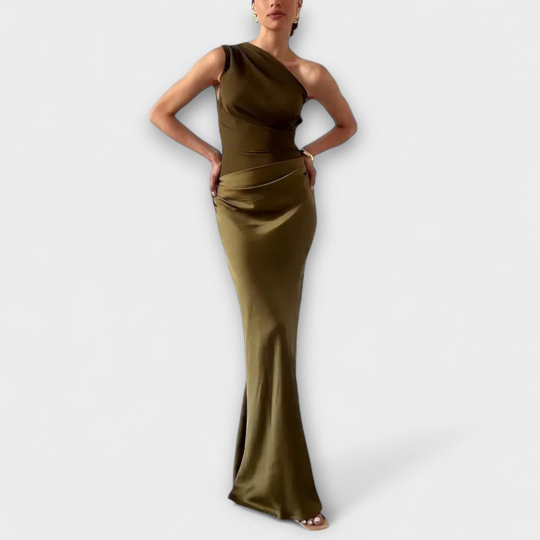 Maxi Dress with One Shoulder