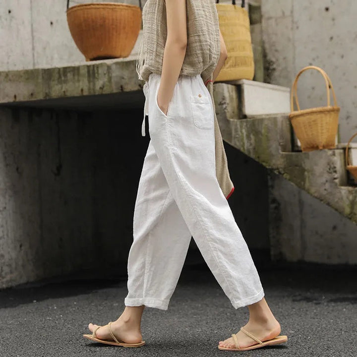 Serene Linen Drawstring Pants