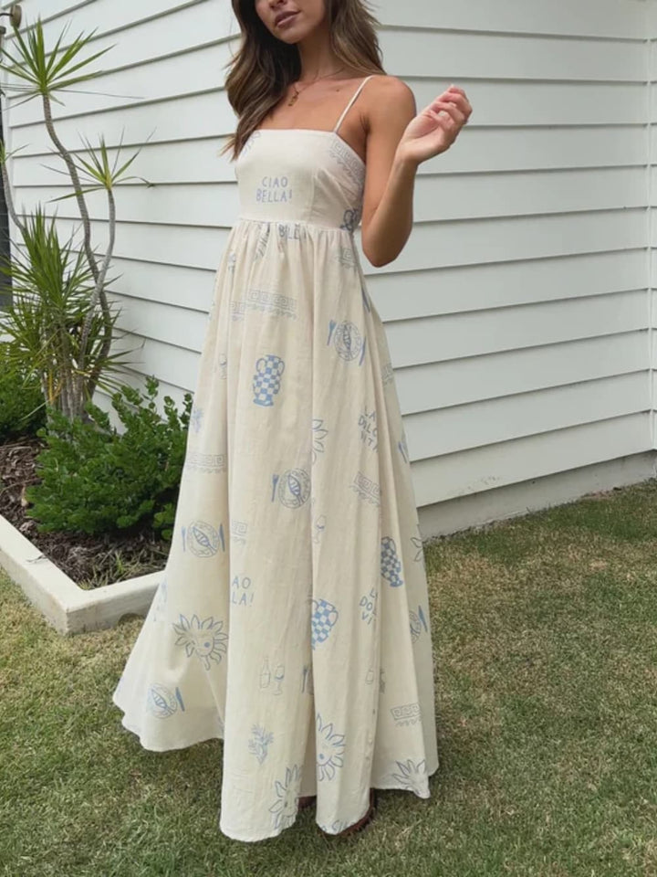 Chill Vibes Open Back Spaghetti Strap Maxi Dress