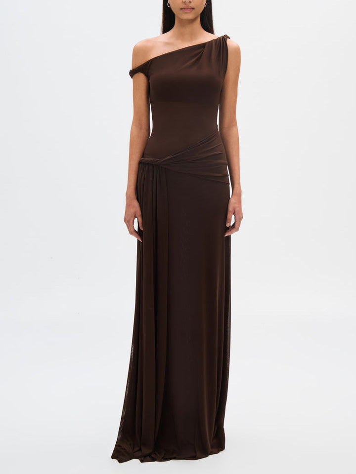 Selvara One-Shoulder Gown