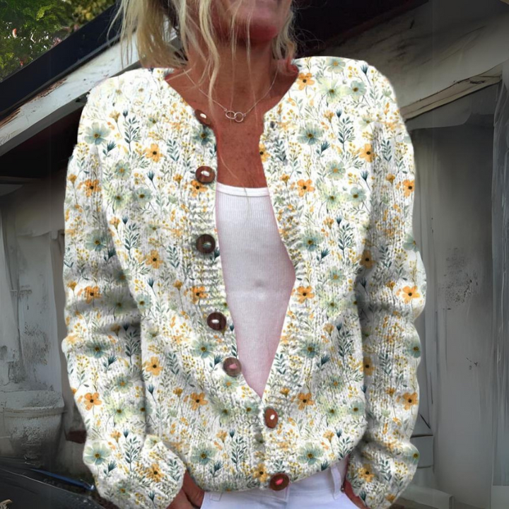 Blue Bloom Vintage Knit Cardigan