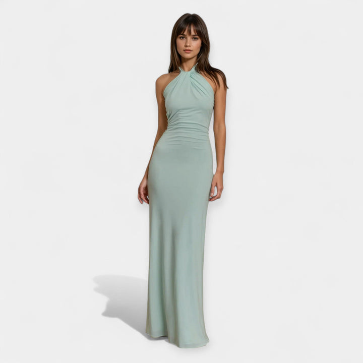 Maxi Dress with Neck Tie
