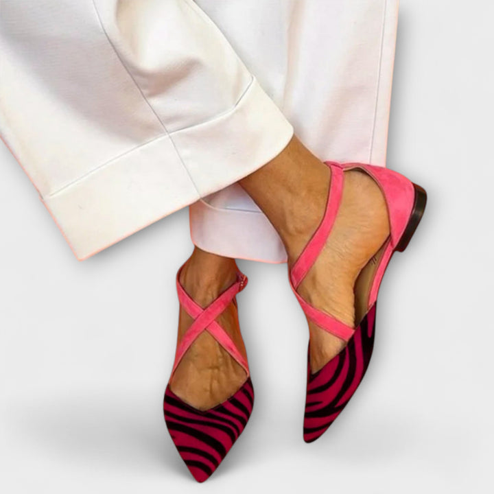 Ballet Flats with Zebra Pattern