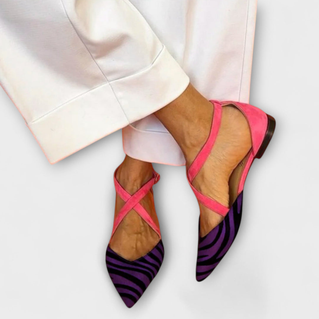 Ballet Flats with Zebra Pattern