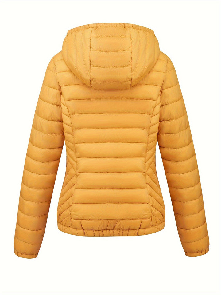 Amber Glow Puffer Jacket