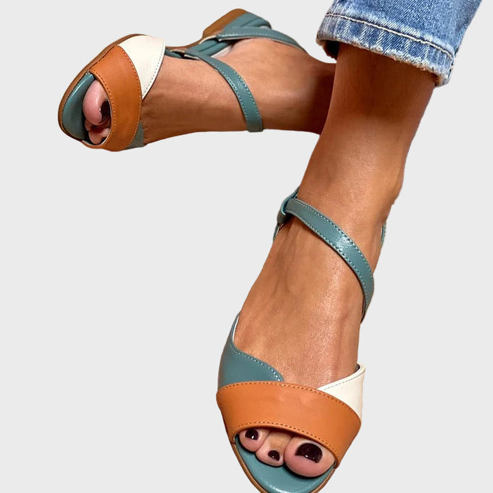 Trio Harmony Colorblock Sandals