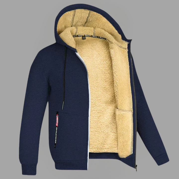 Arctic Navy Sherpa-Lined Hoodie