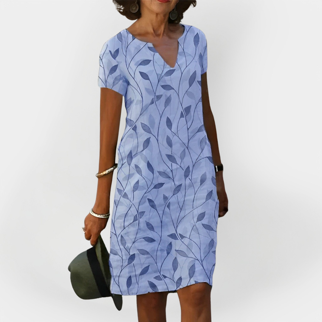 Summer Dress with Leaf Design