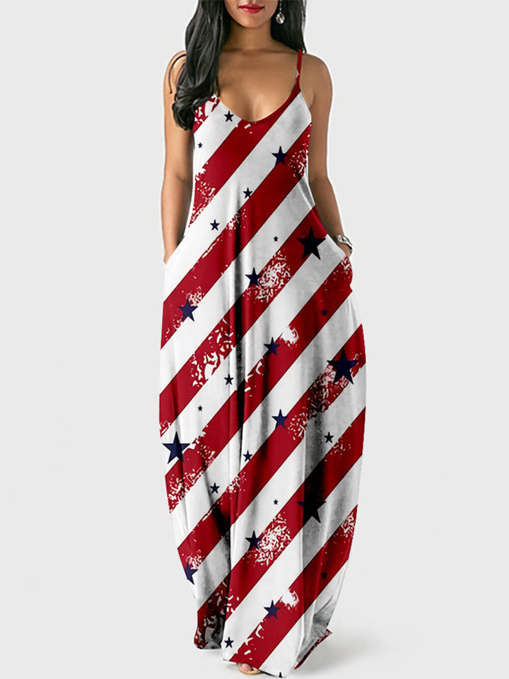 Cami Print Day Dress Independence Day