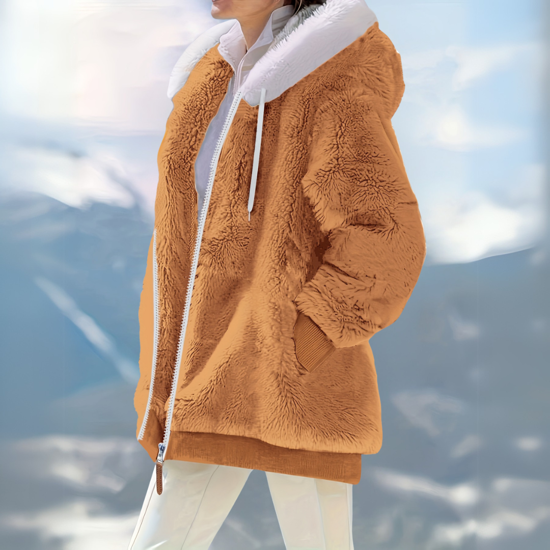 Arctic Bliss Faux Fur Hoodie